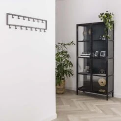 Hoyz - Kapstok Industrieel Met 15 Haken - Grijs - Wandkapstok 80cm -Opslag Meubelwinkel 1000042644 0102