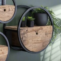 Hoyz - Wandschap Circular - Ø50 - Met Lade - Hout - Bruin 9 Hoyz - Wandschap Circular - Ø50 - Met Lade - Hout - Bruin -Opslag Meubelwinkel 1000042653 0103