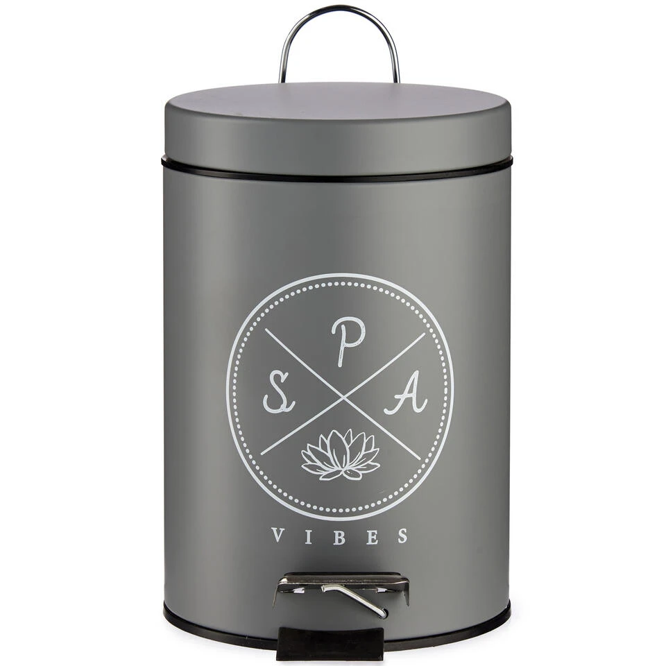 Berilo Pedaalemmer - Donkergrijs - 3 L - 17 X 25 Cm 3 Berilo Pedaalemmer - Donkergrijs - 3 L - 17 X 25 Cm