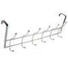 Merkloos Deurkapstok - 12 Haken - Chroom - 50 Cm -Opslag Meubelwinkel 1000043176