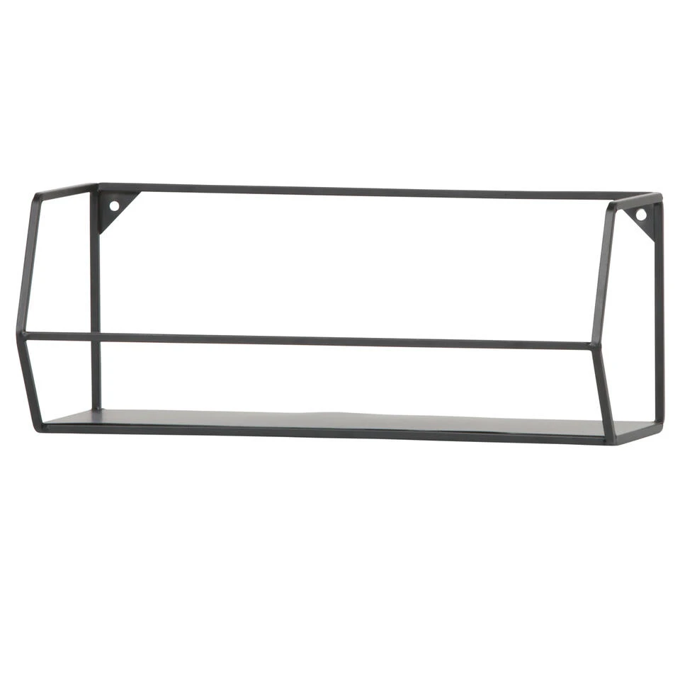 WOOOD Zeta Wandplank L - Metaal - Zwart - Set Van 2 5 WOOOD Zeta Wandplank L - Metaal - Zwart - Set Van 2 - Afbeelding 3