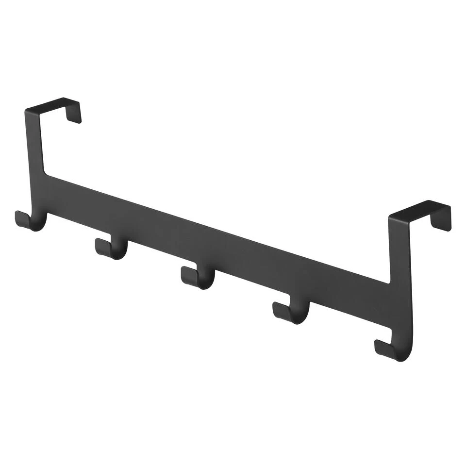 ACAZA Metalen Deurkapstok Met 5 Deur Haken, Metaal, Zwart 3 ACAZA Metalen Deurkapstok Met 5 Deur Haken, Metaal, Zwart