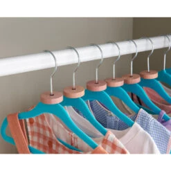 ACAZA 20 Stuks Kledinghangers Voor Kinderen Met Fluweel, Anti-slip, Blauw 8 ACAZA 20 Stuks Kledinghangers Voor Kinderen Met Fluweel, Anti-slip, Blauw -Opslag Meubelwinkel 1000045923 0102