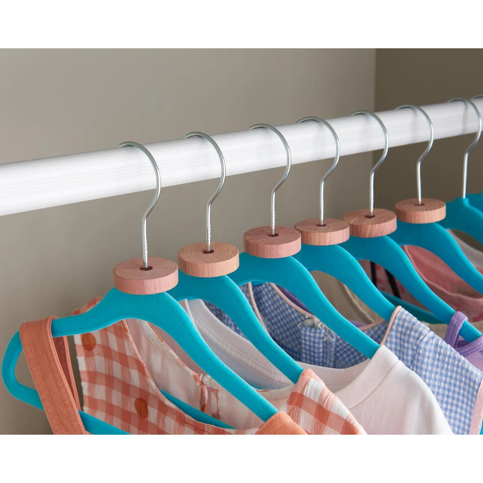 ACAZA 20 Stuks Kledinghangers Voor Kinderen Met Fluweel, Anti-slip, Blauw 5 ACAZA 20 Stuks Kledinghangers Voor Kinderen Met Fluweel, Anti-slip, Blauw - Afbeelding 3