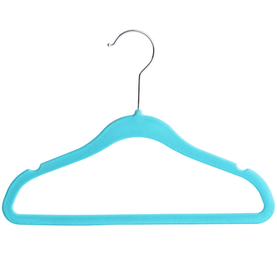 ACAZA 20 Stuks Kledinghangers Voor Kinderen Met Fluweel, Anti-slip, Blauw 6 ACAZA 20 Stuks Kledinghangers Voor Kinderen Met Fluweel, Anti-slip, Blauw - Afbeelding 4