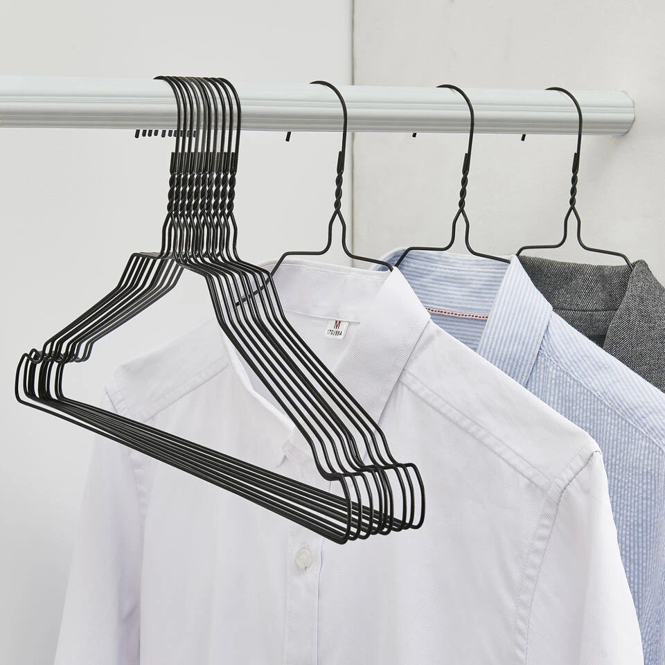 ACAZA Set Van 60 Metalen Kledinghangers, Fijne Dunne Kapstokken, Metaal 4 ACAZA Set Van 60 Metalen Kledinghangers, Fijne Dunne Kapstokken, Metaal - Afbeelding 2