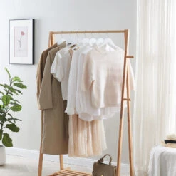 ACAZA 20 Stuks Massief Houten Kledinghangers, Met Inkeping En Broeklat, Wit -Opslag Meubelwinkel 1000045933 0103