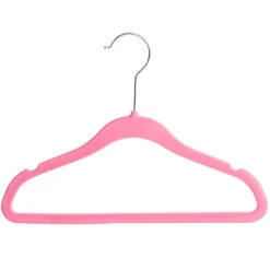 ACAZA 20 Stuks Kinder Kledinghangers Met Fluwelen Bekleding, Roze -Opslag Meubelwinkel 1000045937 0102
