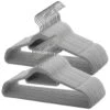 ACAZA Set Van 50 Anti-slip Kleerhangers, Fluweel, Kapstokken Met Broeklat, Grijs -Opslag Meubelwinkel 1000046807