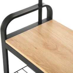 ACAZA Garderoberek In Lichte Eik Kleur Met Kapstok, Schoenenrek En Bankje 8 ACAZA Garderoberek In Lichte Eik Kleur Met Kapstok, Schoenenrek En Bankje -Opslag Meubelwinkel 1000046830 0102