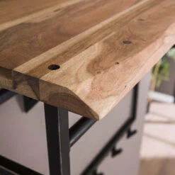 Hoyz - Kapstok Edge Hoog - 12 Haken - Massief Acaciahout - 100x33x80 -Opslag Meubelwinkel 1000048267 0102