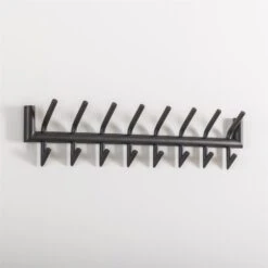 Hoyz - Kapstok Industrieel Met 16 Haken - Grijs - Wandkapstok 78cm Breed -Opslag Meubelwinkel 1000048271 0103