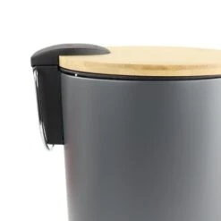 Orange85 Pedaalemmer Prullenbak Grijs 3 Liter Bamboe En Metaal -Opslag Meubelwinkel 1000049501 0110