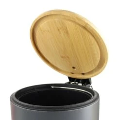 Orange85 Pedaalemmer Prullenbak Grijs 3 Liter Bamboe En Metaal -Opslag Meubelwinkel 1000049501 0111