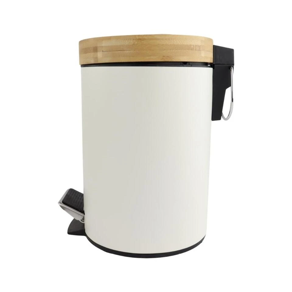 Orange85 Pedaalemmer Prullenbak Wit 3 Liter Bamboe 6 Orange85 Pedaalemmer Prullenbak Wit 3 Liter Bamboe - Afbeelding 4