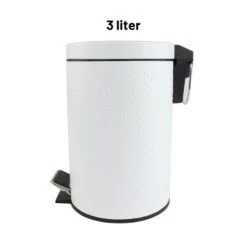 Orange85 Prullenbak Pedaalemmer Rond 3L Wit Kunststof -Opslag Meubelwinkel 1000049510 0111