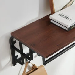 O'DADDY® Wandkapstok – Kapstok Met 5 Haken - 66x30x27cm - Donkerbruin 7 O'DADDY® Wandkapstok – Kapstok Met 5 Haken - 66x30x27cm - Donkerbruin -Opslag Meubelwinkel 1000051810 0101