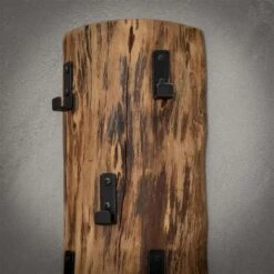 Kapstok Jesse Acacia Boomstam 8 Haken - 10x20x60 Cm - Hout - Bruin -Opslag Meubelwinkel 1000051868 0102