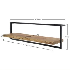 Giga Meubel Wandplank Acaciahout - 100cm - Naturel - Stalen Frame 9 Giga Meubel Wandplank Acaciahout - 100cm - Naturel - Stalen Frame -Opslag Meubelwinkel 1000051980 0100