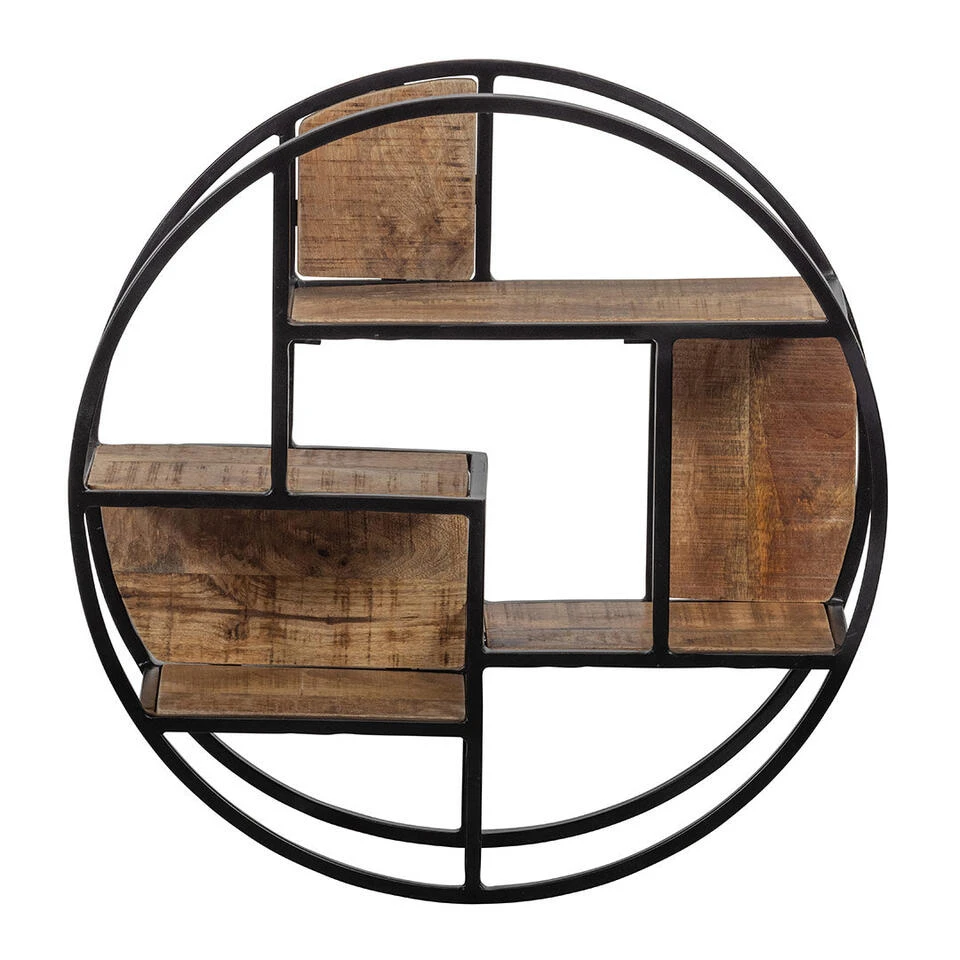 Wandrek 60cm - Mangohout - Bruin - Rond 5 Wandrek 60cm - Mangohout - Bruin - Rond - Afbeelding 3