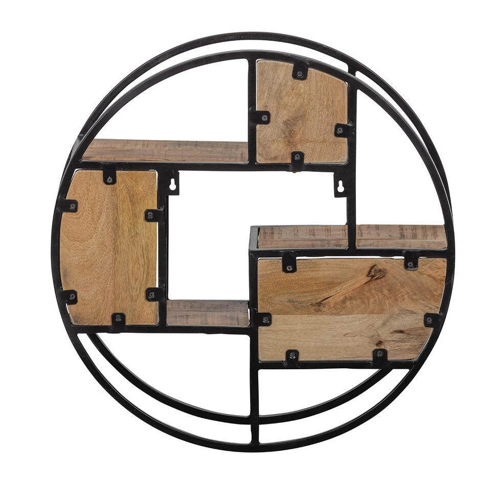 Wandrek 60cm - Mangohout - Bruin - Rond 6 Wandrek 60cm - Mangohout - Bruin - Rond - Afbeelding 4