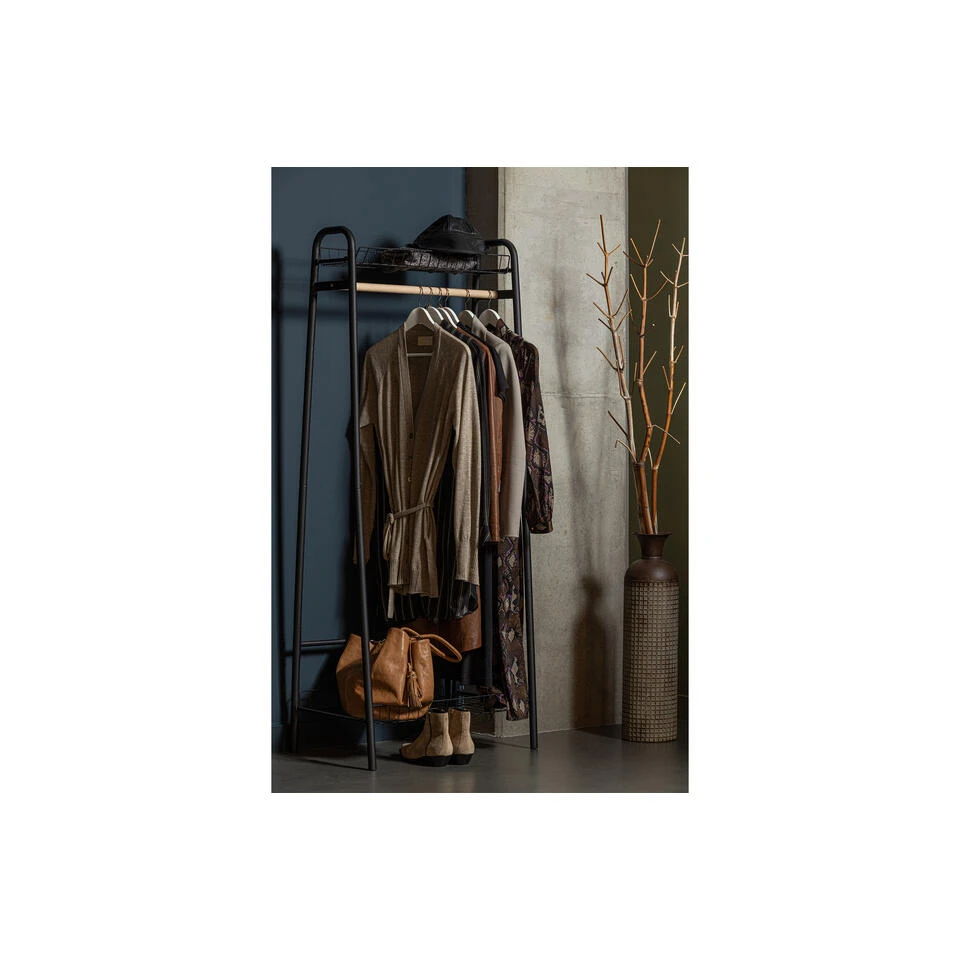 WOOOD Jovi Kledingrek - Metaal - Zwart - 167x70x41 5 WOOOD Jovi Kledingrek - Metaal - Zwart - 167x70x41 - Afbeelding 3