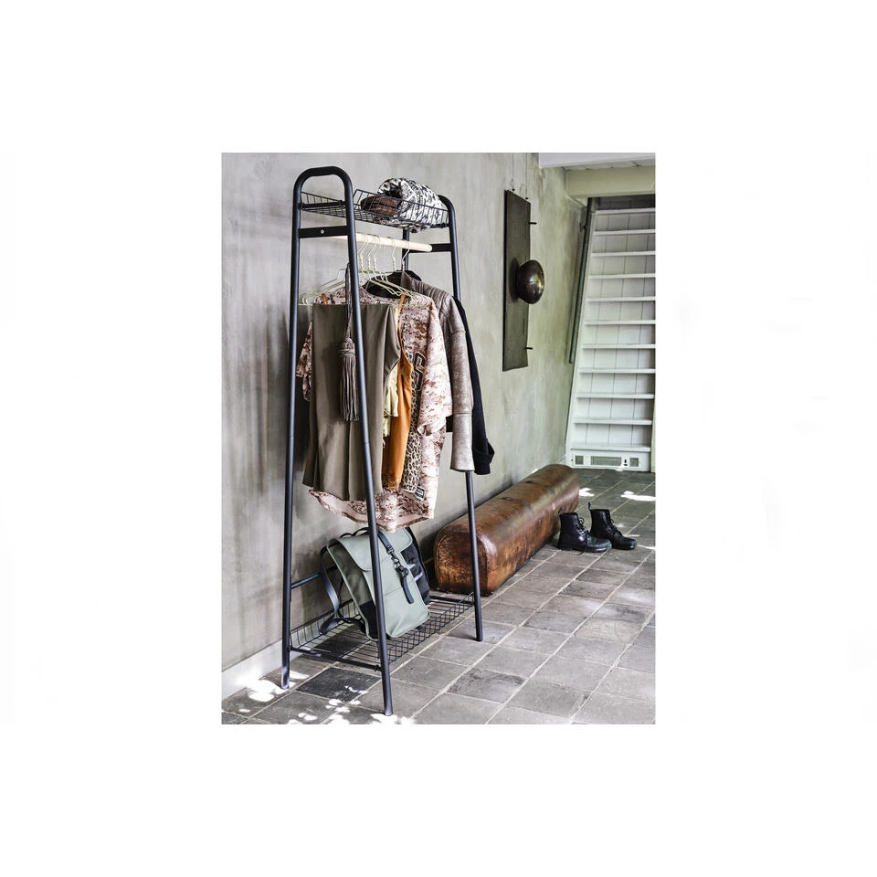 WOOOD Jovi Kledingrek - Metaal - Zwart - 167x70x41 6 WOOOD Jovi Kledingrek - Metaal - Zwart - 167x70x41 - Afbeelding 4