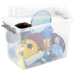 Q-line Opbergbox 72L Transparant Metaal -Opslag Meubelwinkel 1000052840 0102