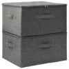 VidaXL Opbergboxen 2 St 43x34x23 Cm Stof Antracietkleurig 2 VidaXL Opbergboxen 2 St 43x34x23 Cm Stof Antracietkleurig -Opslag Meubelwinkel 1000056184