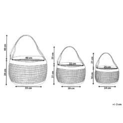 Beliani Mand ARAPAIMA - Beige Zeewier -Opslag Meubelwinkel 1000057116 0102