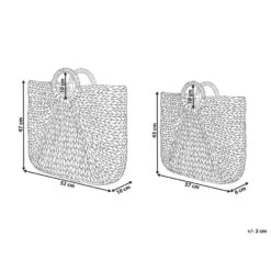 Beliani Mand POMPANO - Beige Waterhyacinth -Opslag Meubelwinkel 1000057118 0102