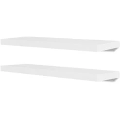 VIDAXL Wandplanken MDF Zwevend Voor Boeken/dvd Wit 2 St