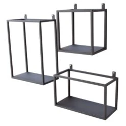 Set Van 3 Wandboxes Vintage Black 7 Set Van 3 Wandboxes Vintage Black -Opslag Meubelwinkel 1000058475 0102