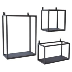 Set Van 3 Wandboxes Vintage Black