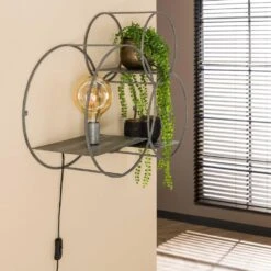 Hoyz - Wandschap 1L Circular XL / Oud Zilver 9 Hoyz - Wandschap 1L Circular XL / Oud Zilver -Opslag Meubelwinkel 1000058476 0103