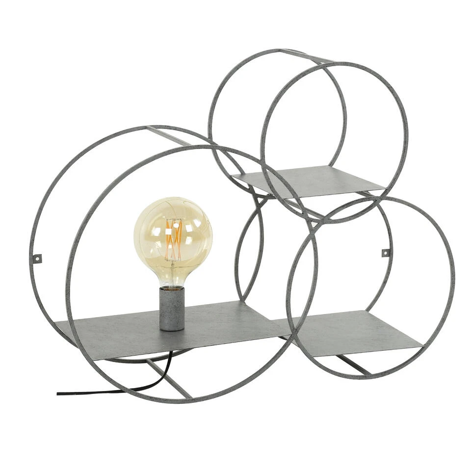 Hoyz - Wandschap 1L Circular XL / Oud Zilver 3 Hoyz - Wandschap 1L Circular XL / Oud Zilver