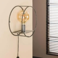 Hoyz - Wandschap 1L Circular S / Oud Zilver -Opslag Meubelwinkel 1000058477 0103