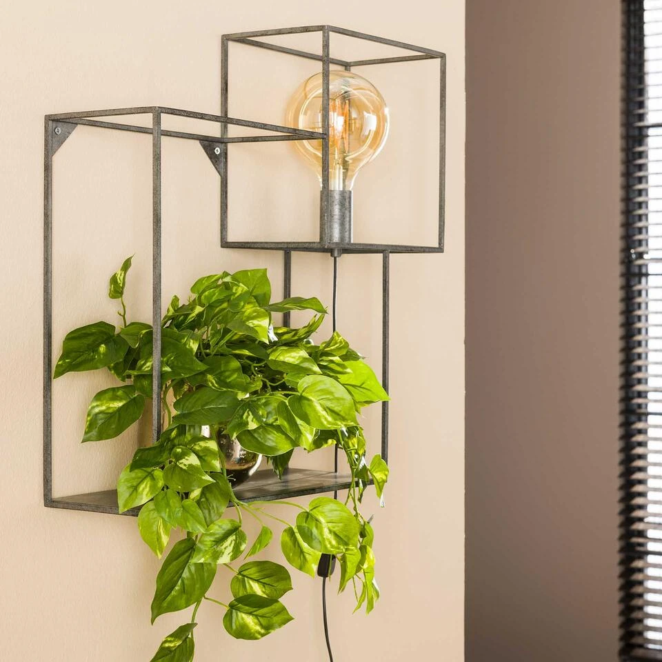 Hoyz - Wandschap 1L Cubic S / Oud Zilver 5 Hoyz - Wandschap 1L Cubic S / Oud Zilver - Afbeelding 3