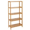 ACAZA Badkamer Of Keuken Rek Met 5 Niveaus - Opbergrek - 130 Cm Hoog - Bamboe -Opslag Meubelwinkel 1000061225