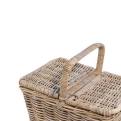 Giga Meubel Picknickmand Vergrijsd Rotan - Mand Rose -Opslag Meubelwinkel 1000064952 0102