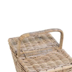 Giga Meubel Picknickmand Vergrijsd Rotan - Mand Rose -Opslag Meubelwinkel 1000064952 0103