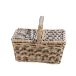Giga Meubel Picknickmand Vergrijsd Rotan - Mand Rose