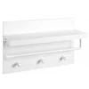 Furnihaus Wandkapstok Wit Met Hoedenplank, 3 Hangers En Garderobestang, Afm. 60 -Opslag Meubelwinkel 1000065476