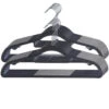 ACAZA Kunststof Kledinghangers - Antislip - Met Broeklat Of Roklat - Zwart -Opslag Meubelwinkel 1000065596