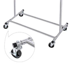 Mobiel Kledingrek - Verstelbaar - 1 Rail - Metaal - 160x92>132 Cm - Zilvergrijs 9 Mobiel Kledingrek - Verstelbaar - 1 Rail - Metaal - 160x92>132 Cm - Zilvergrijs -Opslag Meubelwinkel 1000066950 0103