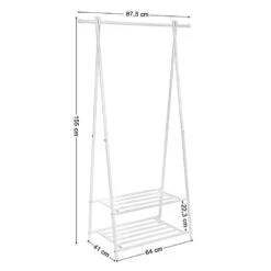 ACAZA Kledingrek - Metaal - Wit -Opslag Meubelwinkel 1000066952 0103