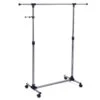 ACAZA Mobiel Kledingrek - Verstelbaar - 1 Rail En 2 Haken - 87x165x44 Cm -Opslag Meubelwinkel 1000066954