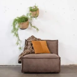 Giga Meubel Opbergmand Rotan Ø28cm - Zwart/Naturel - Bloemenmand Hanae -Opslag Meubelwinkel 1000068460 0101