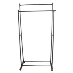 Orange85 Kledingrek Dubbel Op Wieltjes Zwart Metaal Garderoberek -Opslag Meubelwinkel 1000068871 0111