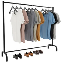 CLP Kledingrek Lara 120x150x38 Zwart -Opslag Meubelwinkel 1000068872 0101